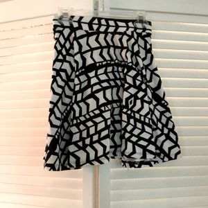 Black and white mini skirt